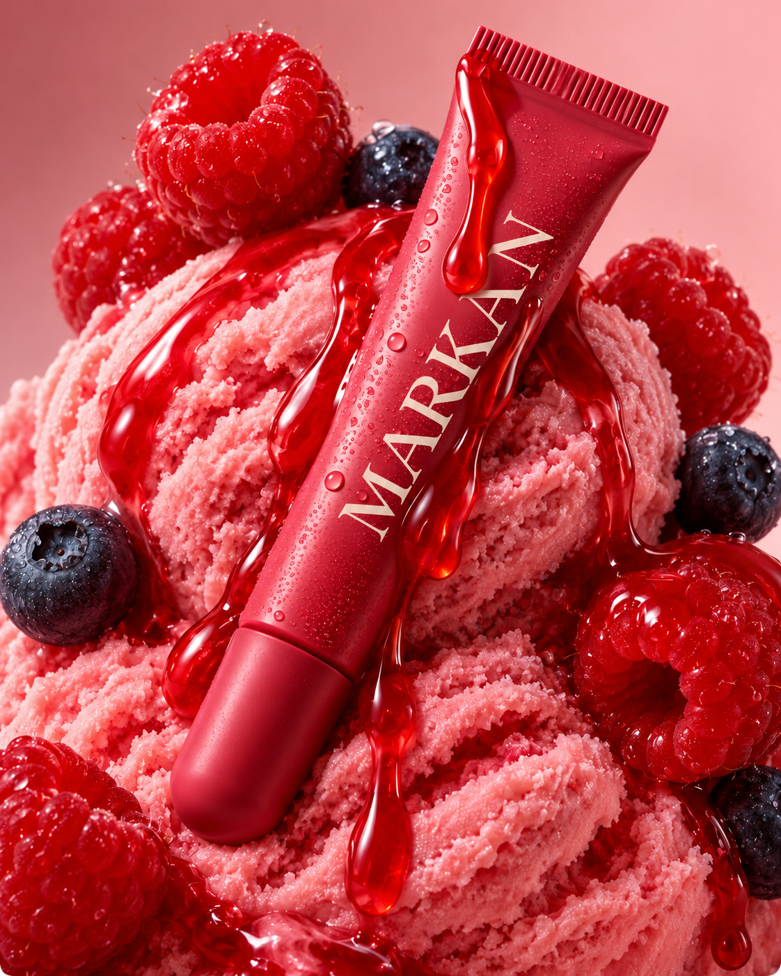 MARKAN baskılı lip care, ahududu gelato ve parlak şurup deneyimi