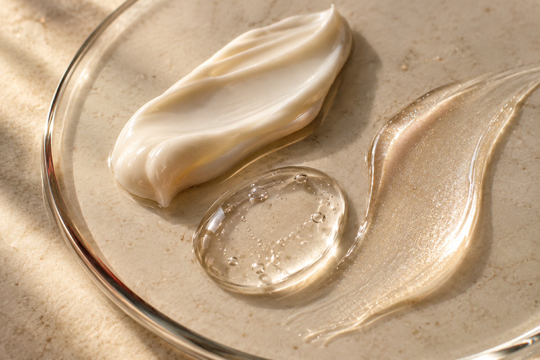 Krem, jel ve serum formül dokuları